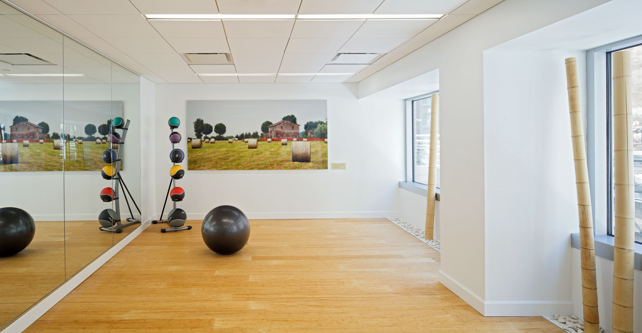 yoga studio in an apartment building