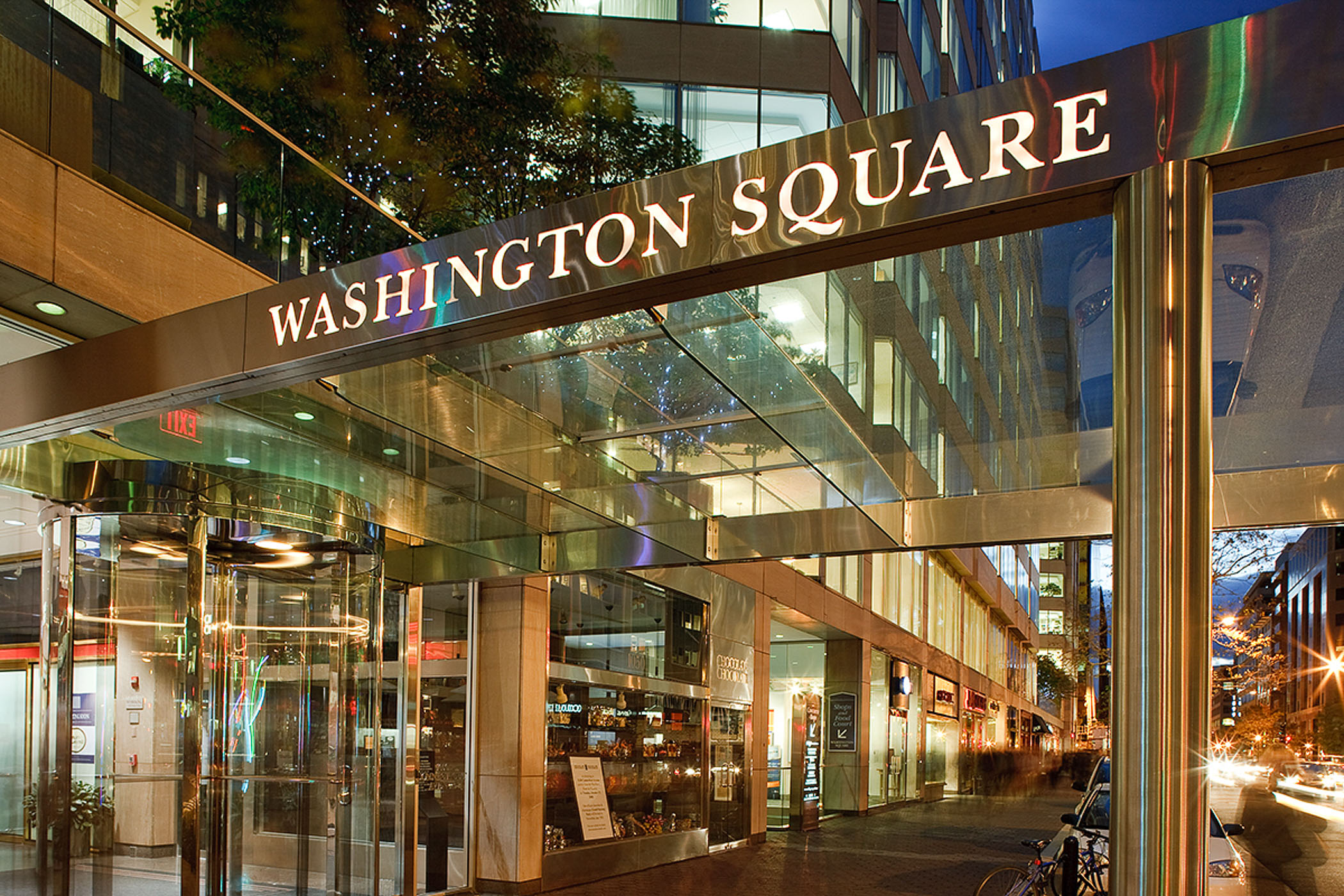 sign for Washington Square above the entrance